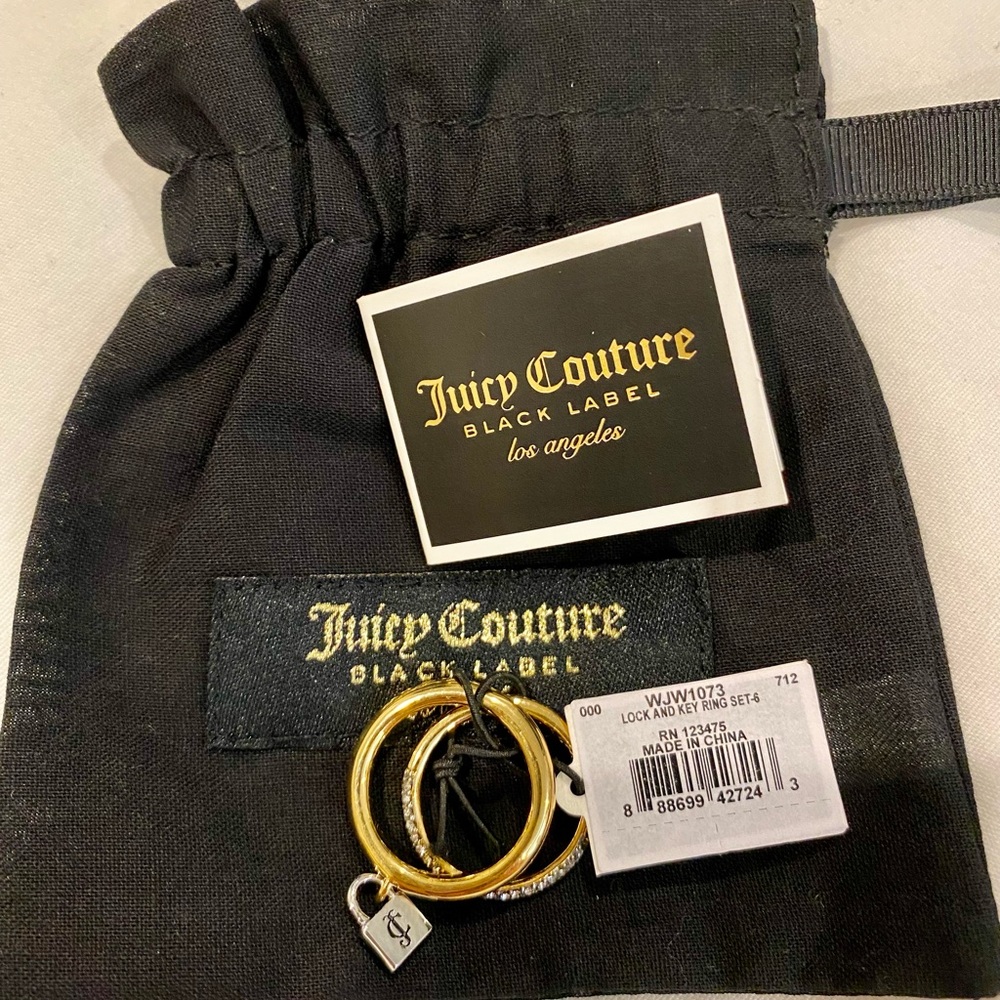 Juicy Couture Lock & Key Ring Set